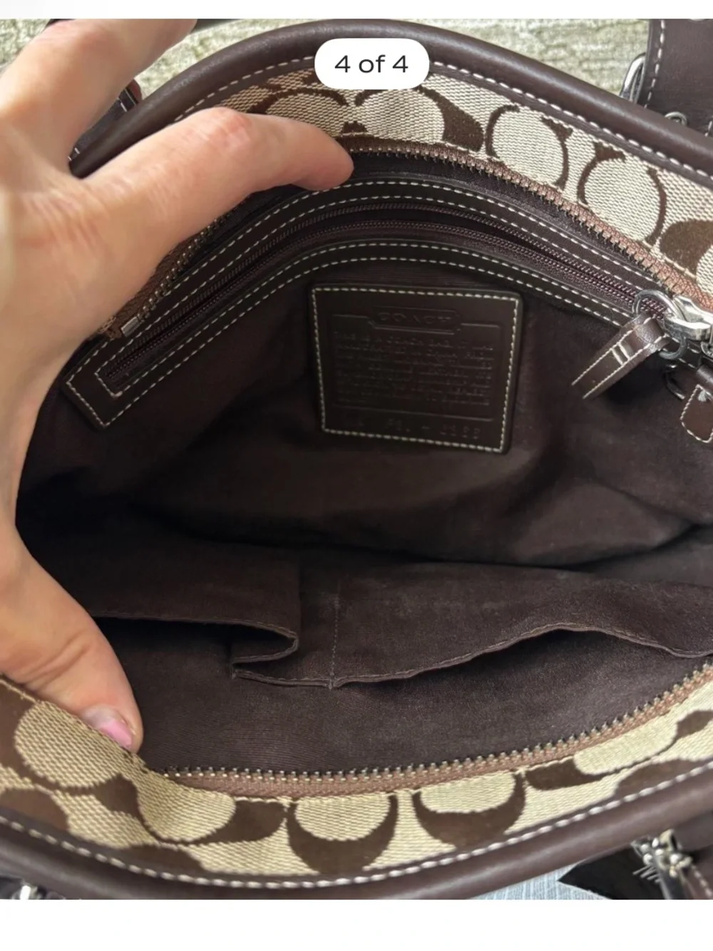 Vintage Coach Hampton Signature Satchel Bag